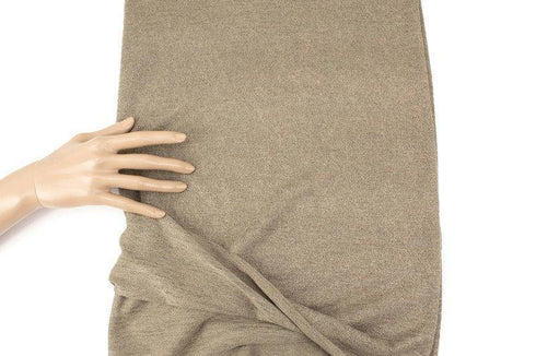 Heather Olive Brown Hacci Sweater Knit Fabric by the yard OSK01054R