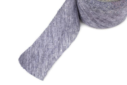 Heather Blue Sweater Knit Bias Tape 1-3/8 inches width x 2 pieces that total 7 yards BST00171
