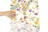 Purple and Yellow on Cream Floral Knit Jersey Fabric 2.5 yards PDK00695