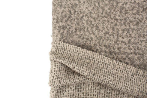 Beige and Gray Boucle Tweed Woven Fabric by Designer Fabric the yard Extra Wide