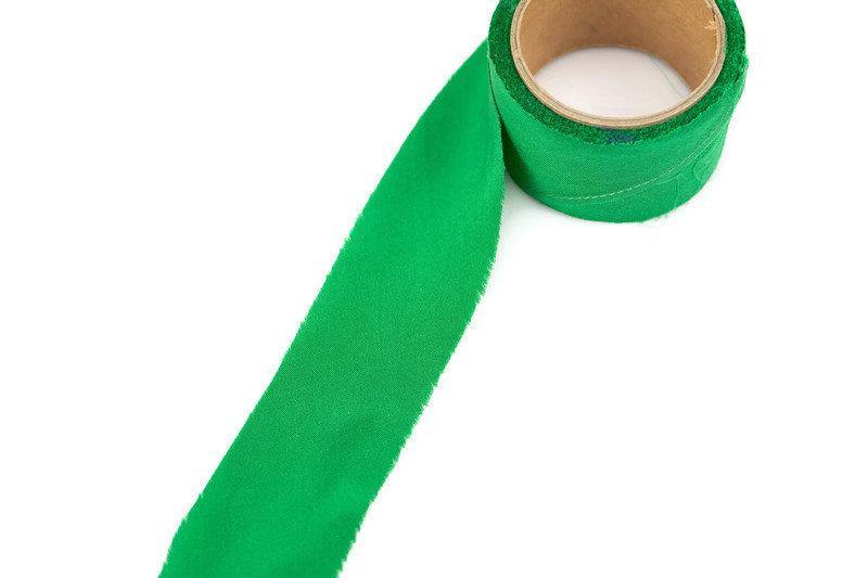 Green Silk Bias Tape 1-1/8 inches width x 4 yards BST00185 - Felinus Fabrics