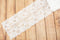 Off White Floral Wide Stretch Lace Trim 7.25 inches width x by the yard SLT00241