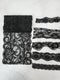 Black Stretch Lace Trim Scrap Pack Scrap Bundle 6 pieces of 1-2 yards each