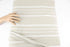 Stone and Off White Stripe Designer Fleece Made in Italy by the yard Extra Wide STK00265