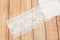 Off White and Metallic Silver Floral Wide Stretch Lace Trim 5.75 inches width x by the yard SLT00242