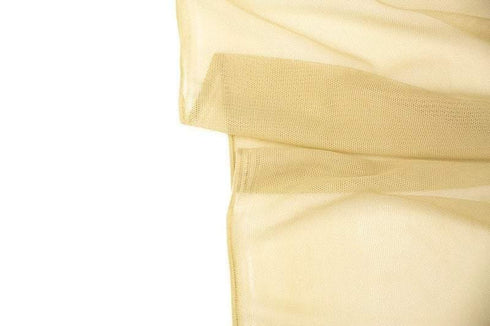 Beige Green Nylon Stretch Mesh Fabric by the yard