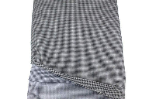 Beige and Navy Mini Houndstooth Woven Designer Fabric Made in Italy by the yard
