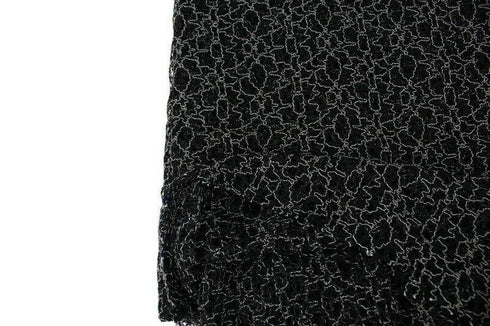 Black and Gray Spider Web Modern Lace Fabric Non Stretch 1 yard 33 inches