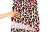 Beige Black and Neon Coral Pink Leopard Print Animal Print Brushed Polyester Spandex Knit Jersey Fabric by the yard