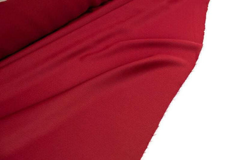 Deep Red Crepe Back Satin Fabric Designer Fabric Polyester by the yard