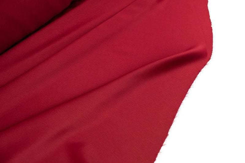Deep Red Crepe Back Satin Fabric Designer Fabric Polyester by the yard