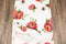 Off White Red Floral Techno Crepe Double Knit Ponte Knit Fabric by the yard PDK00707R