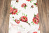 Off White Red Floral Techno Crepe Double Knit Ponte Knit Fabric by the yard PDK00707R
