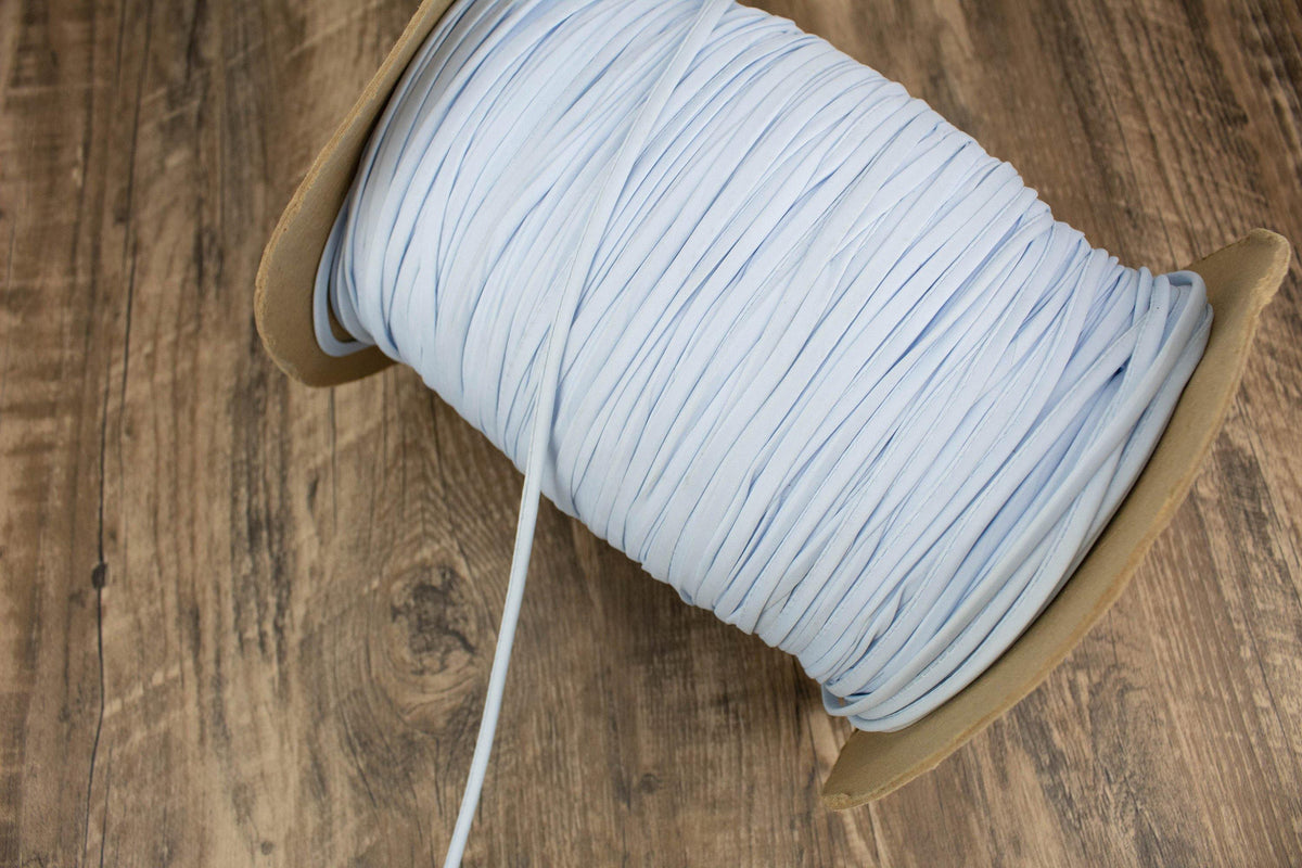 Light Blue Taffeta Trim Spaghetti Straps Hollow Tube Tubular Trim 3/16 inch wide 5 yards ATN01043 - Felinus Fabrics