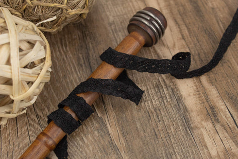 Black Lace Like Elastic Trim 1/2 inch width x 10 yards