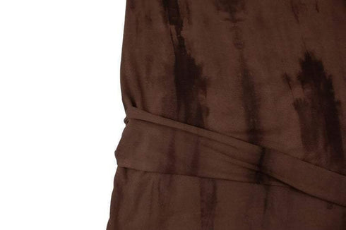 Brown Tie Dye Knit Jersey Fabric Remnant