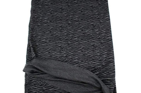 Black and Gray Animal Print Jacquard Sweater Knit Fabric by the yard