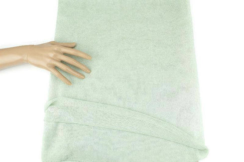 Light Seafoam Green Open Weave Sweater Knit Fabric by the yard