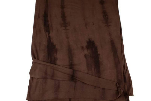 Brown Tie Dye Knit Jersey Fabric Remnant