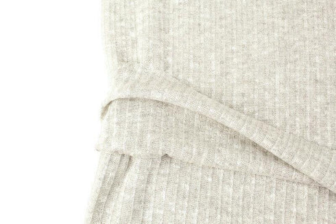 Heather Light Warm Gray Rib Sweater Knit Fabric by the yard