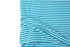 Teal Blue and Off White Narrow Stripe Speckled Knit Jersey Fabric by the yard