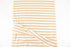 Buttercream and Metallic Gold Stripe Rib Knit Fabric by the yard