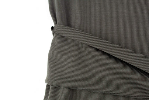 Olive Brushed Rib Knit Jersey Fabric by the yard