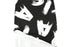Black and White Alphabet Letters Brushed Fleece Like French Terry Knit by the yard