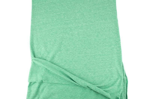 Heather Green Tri Blend Knit Jersey Fabric by the yard