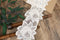 Off White Floral Lace Trim Remnant with Sequins 1 yard 32 inches