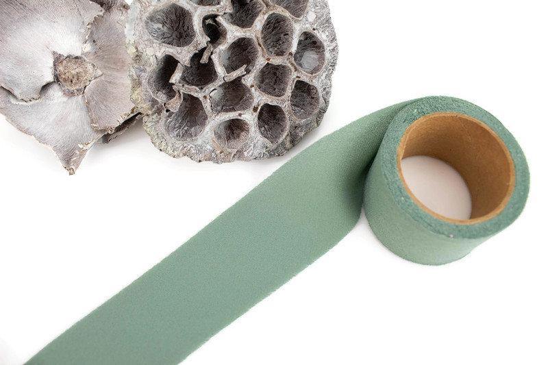 Sage Crepe Georgette Bias Tape Binding Tape two pieces that total 6.5 yards - Felinus Fabrics