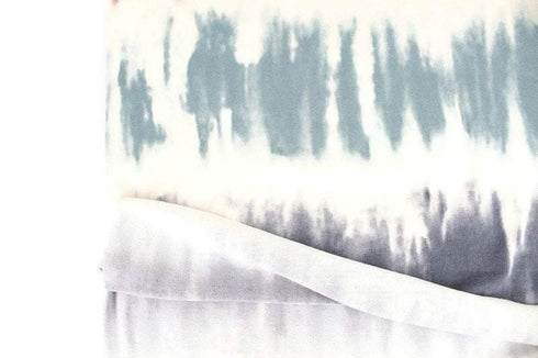 Mauve Sage and Gray on Cream Tie Dye Stripe Brushed Sweater Knit Fabric Remnant 3/4 yard