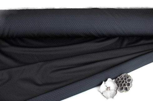 Dark Gray Jacquard Ponte Bonded Knit Fabric by the yard