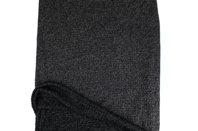 Black Marble Brushed Thermal Waffle Sweater Knit Fabric by the yard - Felinus Fabrics