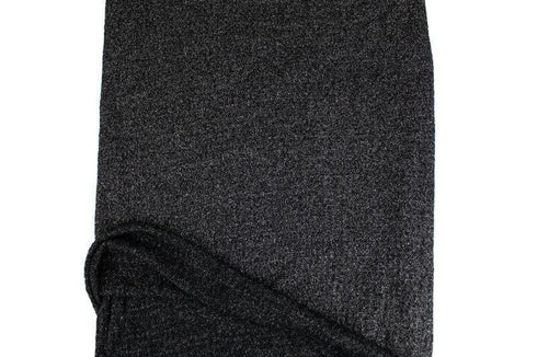 Black Marble Brushed Thermal Waffle Sweater Knit Fabric by the yard
