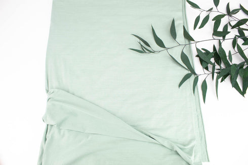 Seafoam Green Slub Texture Knit Jersey Fabric by the yard