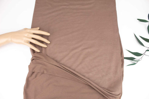 Brown Light Weight Knit Jersey Fabric by the yard