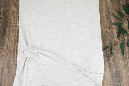 Heather Off White and Light Gray Knit Jersey Fabric by the yard