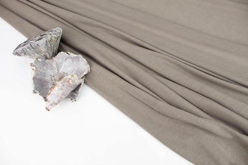 Taupe Knit Jersey Fabric by the yard