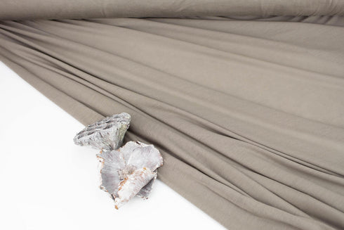 Taupe Knit Jersey Fabric by the yard
