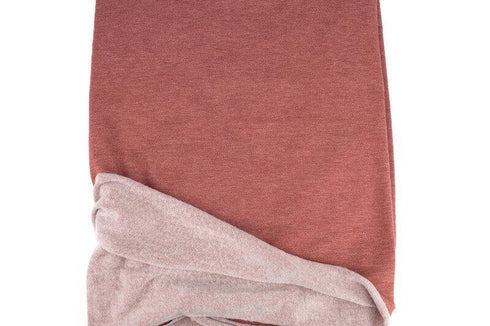 Heather Red Brick Brushed Baby French Terry Fleece Knit Fabric by the yard