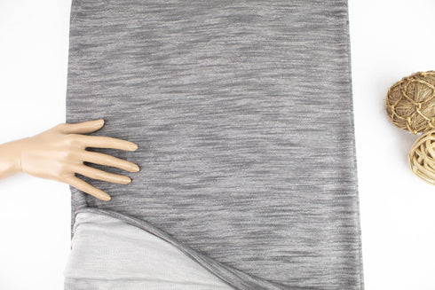Heather Gray Baby French Terry Knit Fabric by the yard