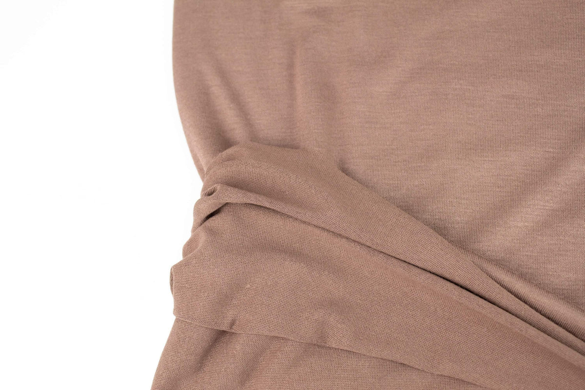 Brown Light Weight Knit Jersey Fabric by the yard - Felinus Fabrics