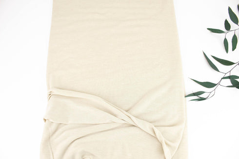 Stone Beige Lightly Brushed Sweater Knit Fabric by the yard