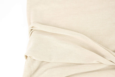 Stone Beige Lightly Brushed Sweater Knit Fabric by the yard