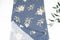 Blue Floral Waffle Thermal Sweater Knit Fabric Remnant 2 yards OSK01122