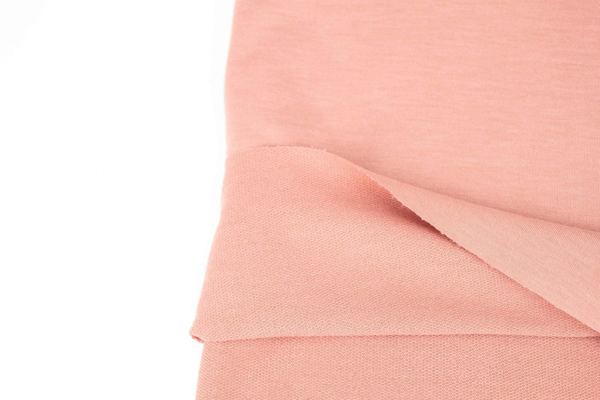 Blush Rose Baby French Terry Knit Fabric by the yard - Felinus Fabrics