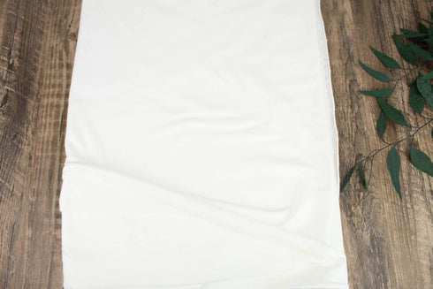 Off White Brushed Baby French Terry Fleece Knit Fabric Remnant 2.75 yards