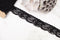 Black Stretch Lace Trim Remnant 6 yards