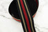 Black Beige and Red Fancy Stripe Elastic Trim Elastic Band 2-3/8 inches width by the yard